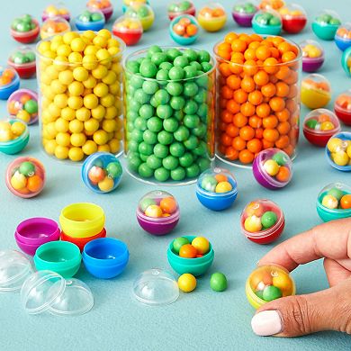 250-pack Vending Machine Capsules, 1 Inch Round Containers, 5 Colors