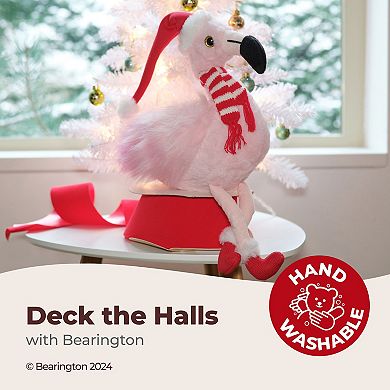 Pluma The Festive Flamingo Stuffed Animal, 8.5" Christmas Plush Toy Decoration