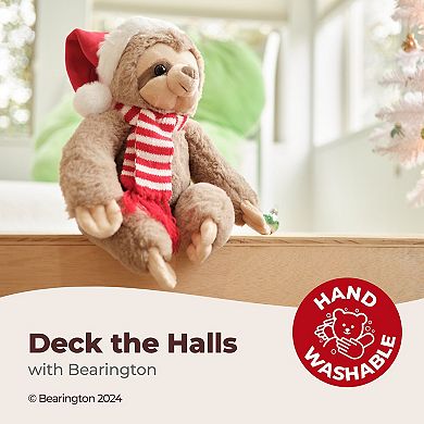 Santa Sloth Stuffed Animal Plushie, 16 Inch Christmas Sloth, Christmas Gift