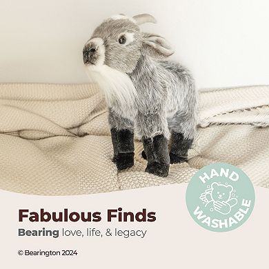 12" Goat, Garret Gray Plush Stuffed Animal With Soft Fur