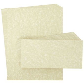 48 Pack Antique Parchment Paper Letter Set With Envelopes (8.5 X 11 in