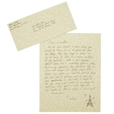 48 Pack Antique Parchment Paper Letter Set With Envelopes (8.5 X 11 In)