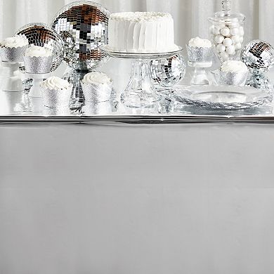3pcs 54 X 108" Disposable Plastic Rectangular Table Covers Tablecloth 8ft Silver