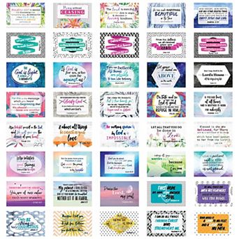 40 Pack Bible Verse Cards For Prayer, Sunday School, Inspirational Gifts, 3 X 2"