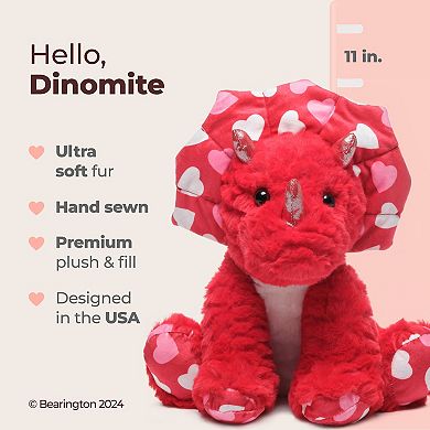 Dinomite The Heart Dinosaur Valentine's Stuffed Animal, For Ages 3-14