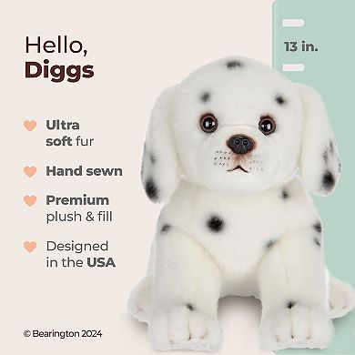Diggs The Dalmatian Stuffed Animal, 13" Dog Stuffed Animal, For Ages 3-14