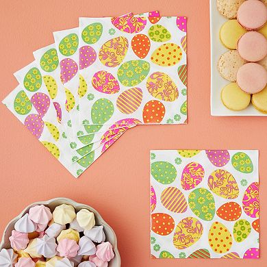 100x Easter Egg Party Paper Napkins For Lunch Tableware Decorations 6.5 Inches