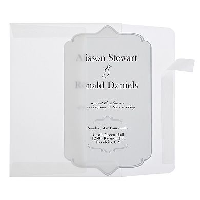 25-pack A7 Transparent 5x7 Vellum Envelopes For Wedding, Peel And Press Flap