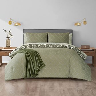 Turnstyle Arian 8 pc Reversible Comforter Set with Bed Sheets
