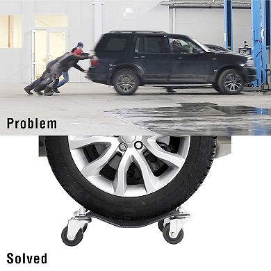 Pentagon Tools Car Dolly Set Of 4, Black