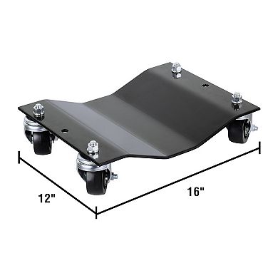 Pentagon Tools Car Dolly Set Of 4, Black