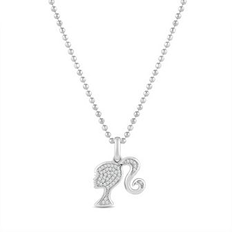 Barbie Sterling Silver 1/10 Carat T.W. Diamond Silhouette Necklace