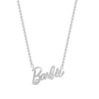 Barbie® Sterling Silver 1/6 Carat T.W. Diamond Necklace
