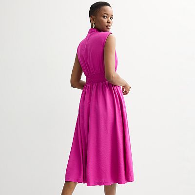 Women's Nine West Zip Front Midi Dress