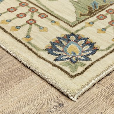 StyleHaven Fairfax Floral Oriental Fringed Edge Area Rug