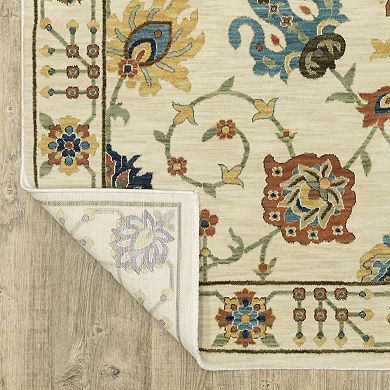 StyleHaven Fairfax Floral Oriental Fringed Edge Area Rug