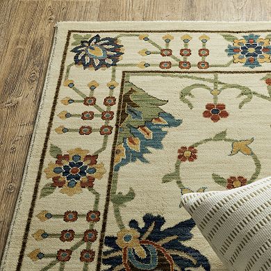 StyleHaven Fairfax Floral Oriental Fringed Edge Area Rug