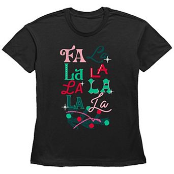 Women's Christmas Fa La La Graphic Tee