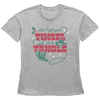 Women's Don't Get Your Tinsel In A Tangle Graphic Tee