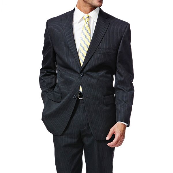 Haggar® Classic-Fit Black Shadow Stripe Suit Jacket - Men
