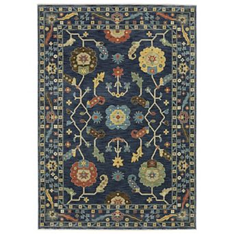 StyleHaven Fairfax Bohemian Oriental Large Border Fringed Edge Area Rug