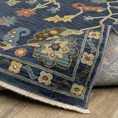 StyleHaven Fairfax Bohemian Oriental Large Border Fringed Edge Area Rug