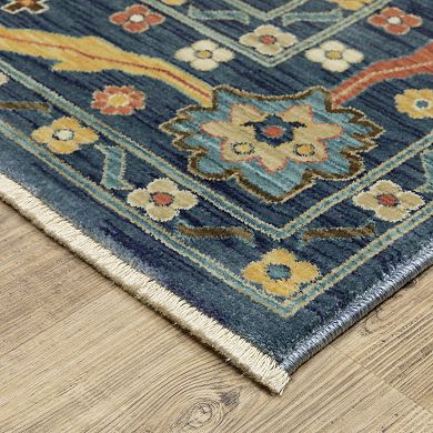 StyleHaven Fairfax Bohemian Oriental Large Border Fringed Edge Area Rug