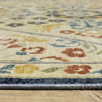 StyleHaven Fairfax Bohemian Small Center Medallion Fringed Edge Area Rug