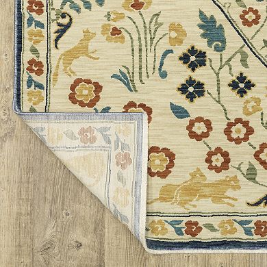 StyleHaven Fairfax Bohemian Small Center Medallion Fringed Edge Area Rug