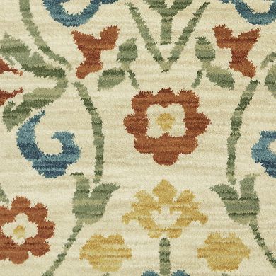 StyleHaven Fairfax Bohemian Small Center Medallion Fringed Edge Area Rug