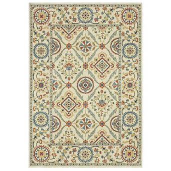 StyleHaven Fairfax Bohemian Medallions Fringed Edge Area Rug