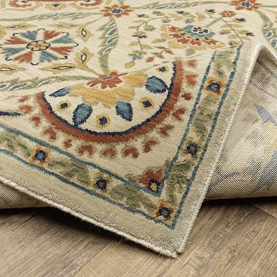 StyleHaven Fairfax Bohemian Medallions Fringed Edge Area Rug