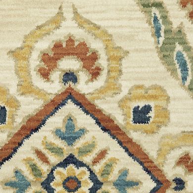 StyleHaven Fairfax Bohemian Medallions Fringed Edge Area Rug