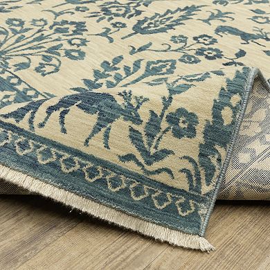 StyleHaven Fairfax Bohemian Border Fringed Edge Area Rug