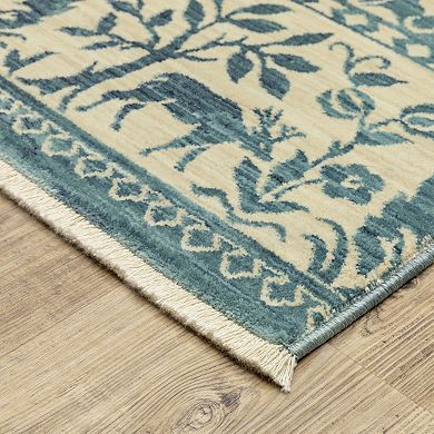 StyleHaven Fairfax Bohemian Border Fringed Edge Area Rug