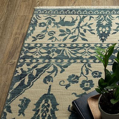 StyleHaven Fairfax Bohemian Border Fringed Edge Area Rug