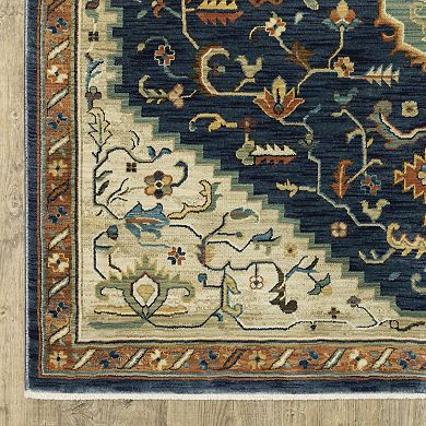 StyleHaven Fairfax Bohemian Center Medallion Fringed Edge Area Rug