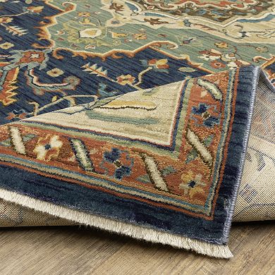 StyleHaven Fairfax Bohemian Center Medallion Fringed Edge Area Rug