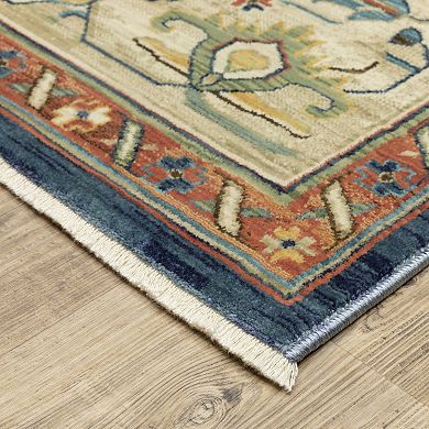 StyleHaven Fairfax Bohemian Center Medallion Fringed Edge Area Rug