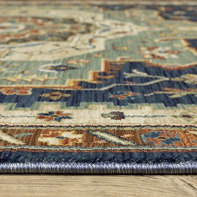 StyleHaven Fairfax Bohemian Center Medallion Fringed Edge Area Rug