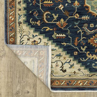 StyleHaven Fairfax Bohemian Center Medallion Fringed Edge Area Rug