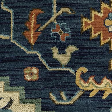 StyleHaven Fairfax Bohemian Center Medallion Fringed Edge Area Rug