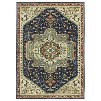 StyleHaven Fairfax Bohemian Center Medallion Fringed Edge Area Rug