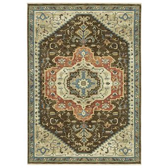 StyleHaven Fairfax Bohemian Center Medallion Fringed Edge Area Rug