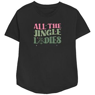 Women's All The Jingle Ladies Relaxed Fit Graphic Tee