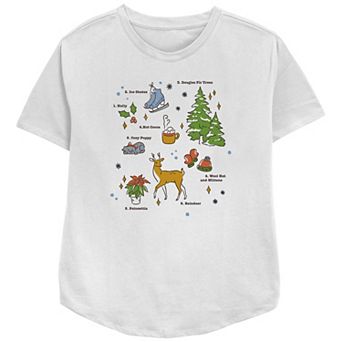 Women's Christmas Icons Spread Relaxed Fit Graphic Tee