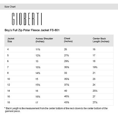 Gioberti Boy's Full Zip Polar Fleece Jacket