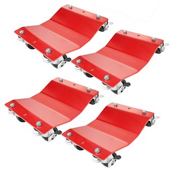 Pentagon Tools Set Of 4 Dollies With Casters, Red