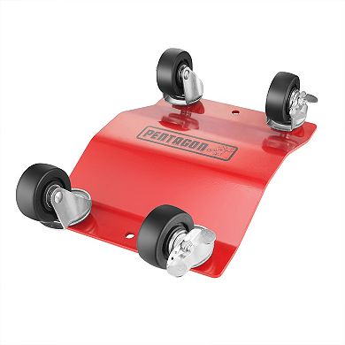 Pentagon Tools Set Of 4 Dollies With Casters, Red
