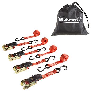 Stalwart 4-pack 10-feet Ratchet Tie-down Straps